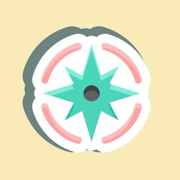 Sticker Navigation. suitable for Startup symbol. simple design editable. desi 스톡 일러스트