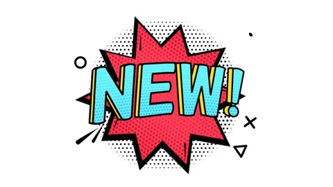 Sticker new on alpha channel. Video stock 129386995