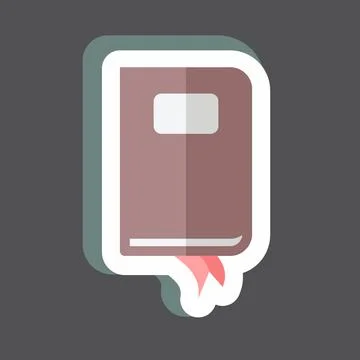 Sticker Notebook. suitable for Web Interface symbol. simple design editable.  Stock Illustration