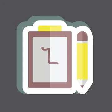 Sticker Notepad. suitable for Web Interface symbol. simple design editable. d Stock Illustration