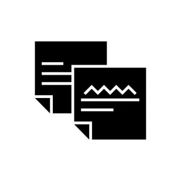 Sticker notes icon, vector illustration, black sign on isolated background Illustrazione stock