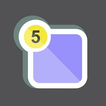 Sticker Notification. suitable for web interface symbol. simple design editab Stock Illustration