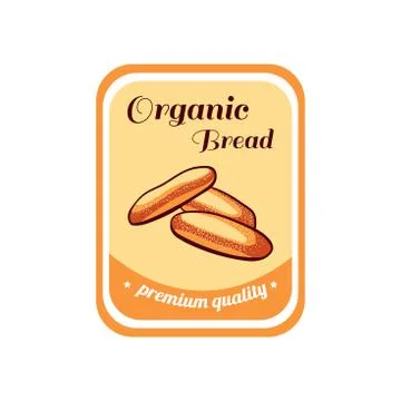 Sticker Organic Bread Stock Illustration
