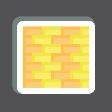 Sticker Outer Wall. related to Building Material symbol. simple design edit.. Stock Illustration