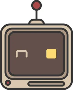 Sticker outline chat-bot character. Ai wink avatar illustration Ilustración de archivo
