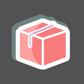 Sticker Packaging. suitable for Education symbol. simple design editable. des Stock-Illustration
