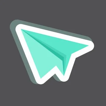 Sticker Paper Plane. suitable for Web Interface symbol. simple design editabl Stock Illustration
