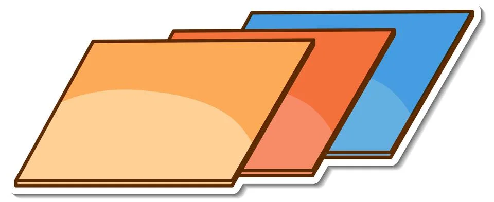 Sticker parallelogram shape on white background Ilustración de archivo