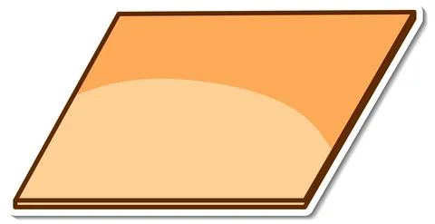 Sticker parallelogram shape on white background 스톡 일러스트