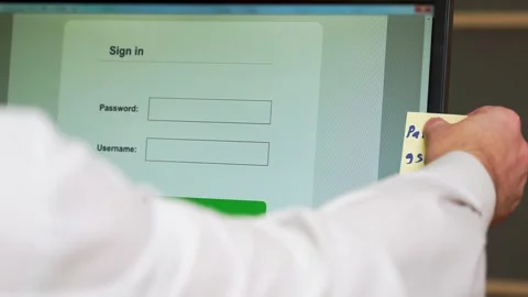 A sticker with a password Stock-Footage 320542658