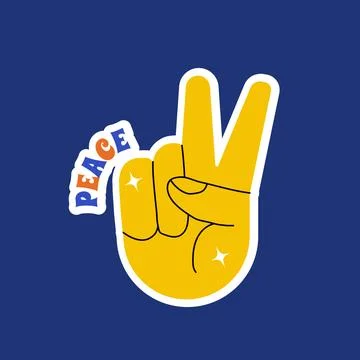 Sticker peace  Illustrazione stock