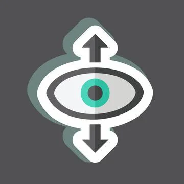 Sticker Perspective. suitable for Web Interface symbol. simple design editabl Illustration