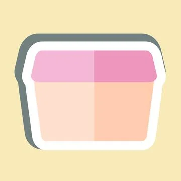 Sticker Plastic Container. related to Plastic Product symbol. design editable Stock Illustration