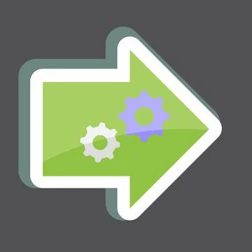 Sticker Practical Learning. suitable for Community symbol. simple design edit Stock Illustration
