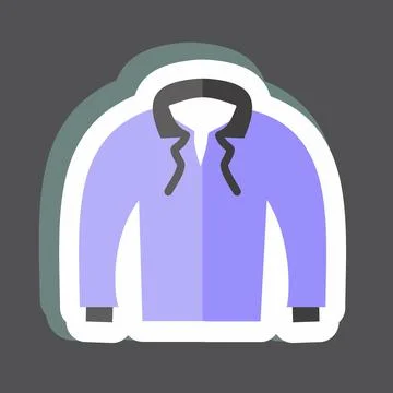 Sticker Pull Over. suitable for men accessories symbol. simple design editabl Stockillustratie