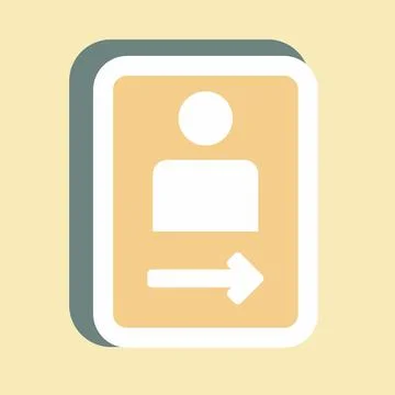Sticker Rear Camera - Simple illustration,Editable stroke Stock Illustration