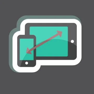 Sticker Responsiveness. suitable for Programming symbol. simple design editab Stock-Illustration