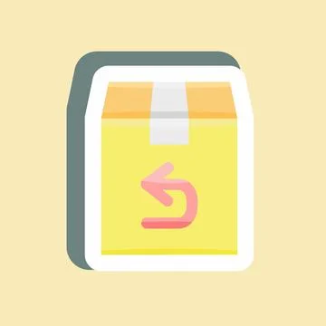 Sticker Return. suitable for education symbol. simple design editable. design Stock Illustration