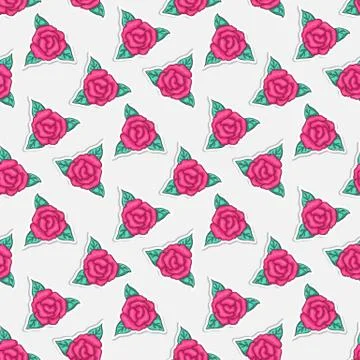 Sticker rose Stock Illustration