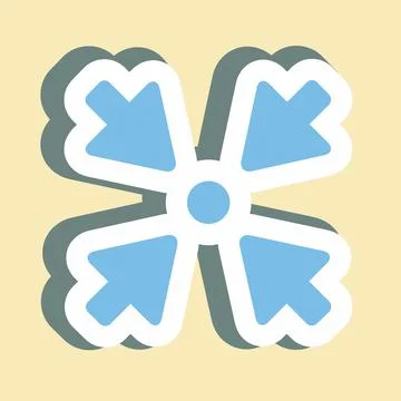 Sticker Scale Down - Color Mate Style,Simple illustration,Editable stroke 스톡 일러스트