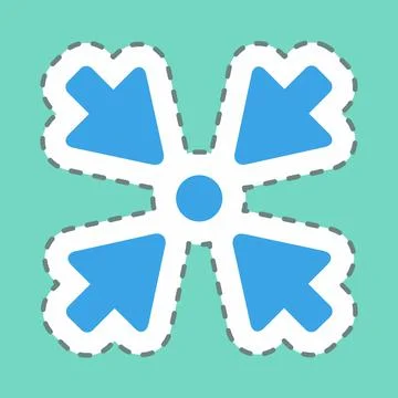 Sticker Scale Down - Line Cut,Simple illustration,Editable stroke 스톡 일러스트