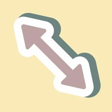 Sticker Scale Left - Color Mate Style,Simple illustration,Editable stroke Stock Illustration