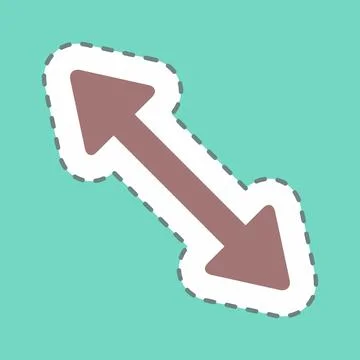 Sticker Scale Left - Line Cut,Simple illustration,Editable stroke 스톡 일러스트