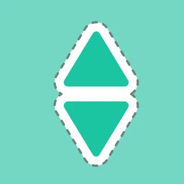 Sticker Scroll Vertical - Line Cut,Simple illustration,Editable stroke Stock Illustration