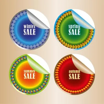 Sticker set Stock Illustration