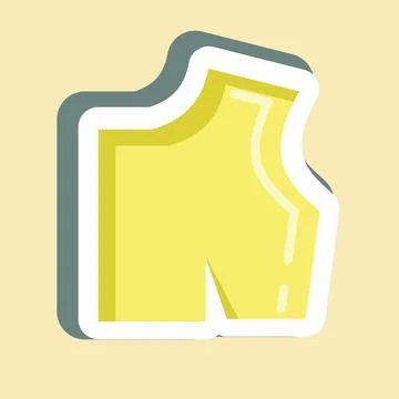 Sticker Sewing Pattern. suitable for education symbol. simple design editable Stock Illustration