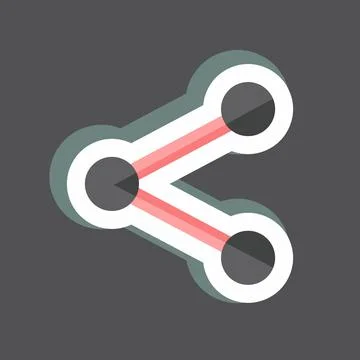 Sticker Sharing. suitable for web interface symbol. simple design editable. d Stock Illustration