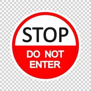 A sticker sign with order to stop Stock Illustration
