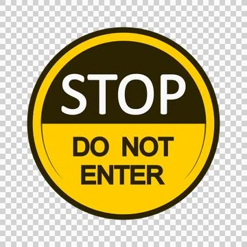 A sticker sign with order to stop Stock Illustration