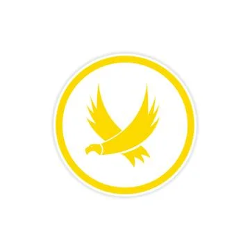 Sticker silhouette of an eagle Stock Illustration