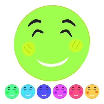 Sticker smiley vector cartoon graphic Stock Illustration