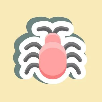 Sticker Software Bug. suitable for Security symbol. simple design editable. d Stock Illustration