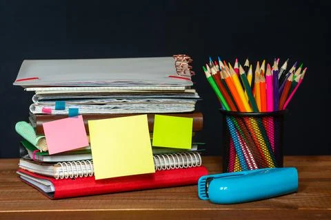Sticker with space for text on the background of the educational installation Stock Photos