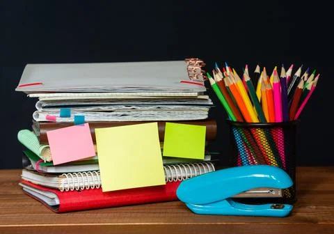 Sticker with space for text on the background of the educational installation Stock Photos