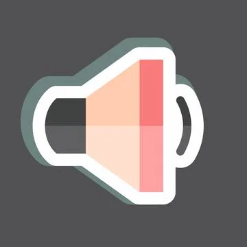 Sticker Speaker 1. suitable for web interface symbol. simple design editable. Ilustração Stock