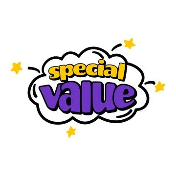 Sticker special value, concept discount Stock Illustration