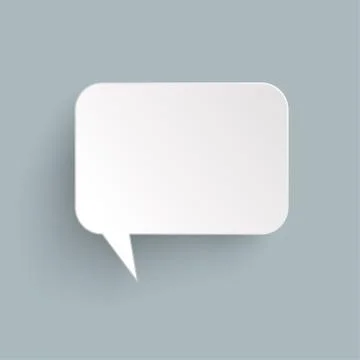 Sticker speech bubble with shadow Stock Illustration