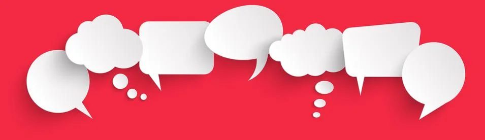 Sticker speech bubbles with shadow Stock Illustration