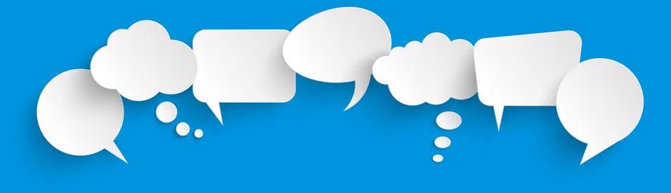 Sticker speech bubbles with shadow Stock Illustration