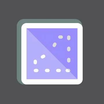 Sticker Stitching Lines. suitable for Tailor symbol. simple design editable.  Stock Illustration