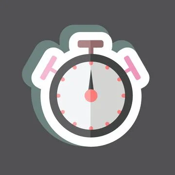 Sticker Stopwatch. suitable for Web Interface symbol. simple design editable. Stock Illustration