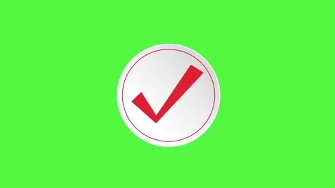Sticker style check mark animated on bri... | Stock Video | Pond5