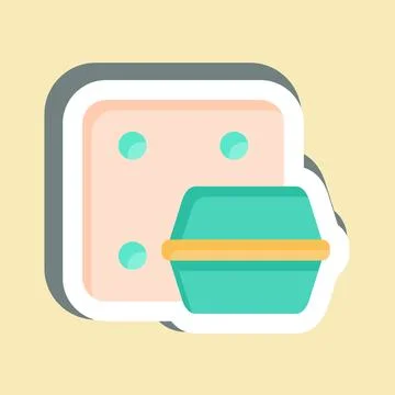 Sticker Styrofoam. related to Waste Sorting symbol. design editable イラスト素材