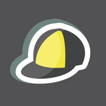 Sticker Summer Cap. suitable for Spring symbol. simple design editable. desig Stock Illustration