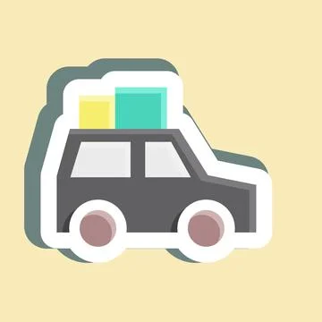 Sticker Suv. suitable for education. simple design editable. design template  Stock Illustration