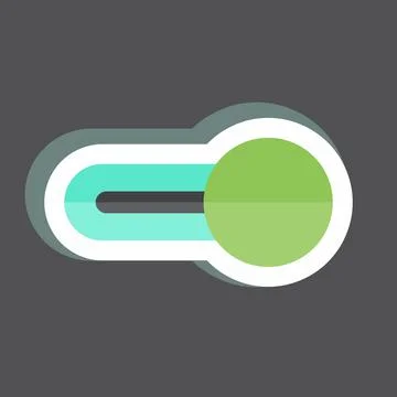 Sticker Switch On. suitable for web interface symbol. simple design editable. Stock Illustration
